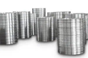 Several Stacks of Ring Forgings