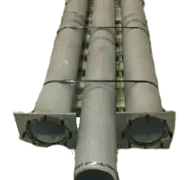Cylindrical Metal Fabrications Placed Next to Eachother